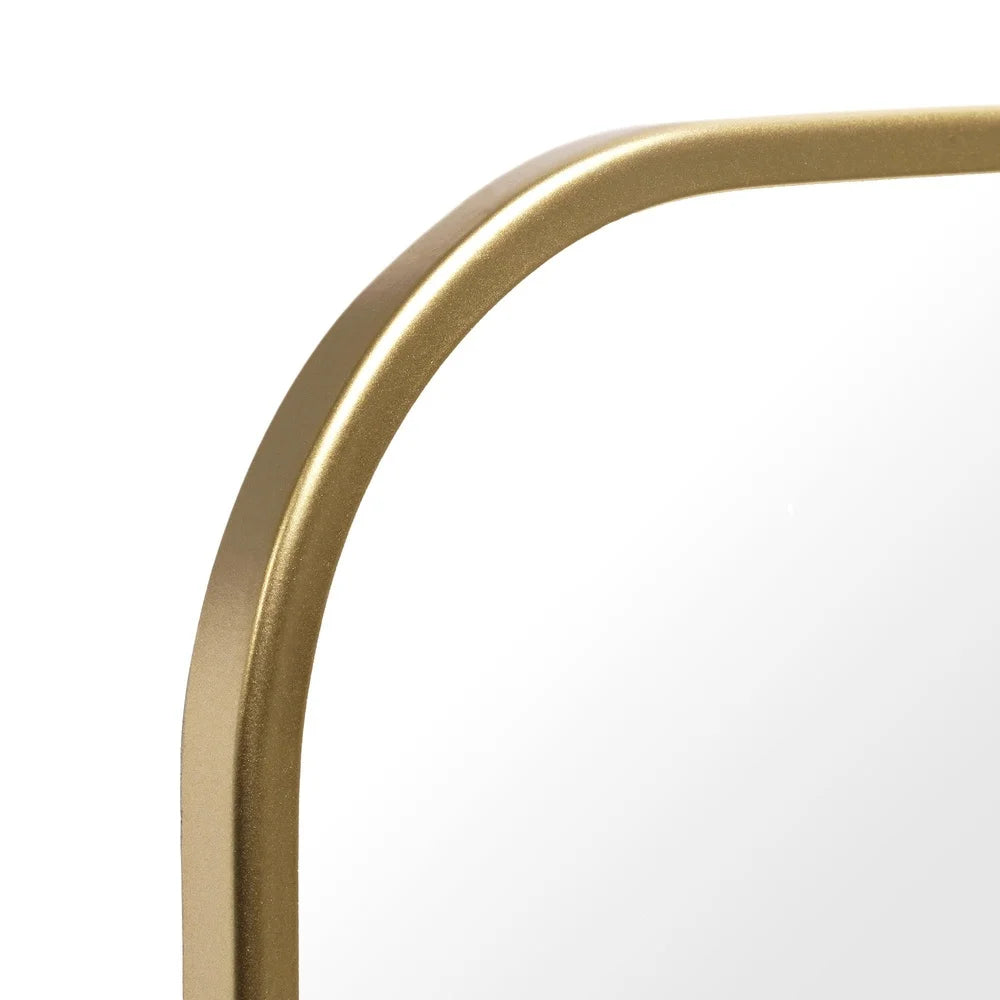 Modern Gold Tabletop Easel Mirror Stylish Vanity Mirror Adjustable Tilt Clear Reflection Ideal Makeup Grooming Home Decor