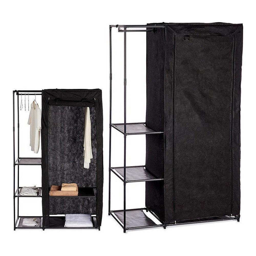 Wardrobe Black Iron Plastic 43 x 172 x 105 cm