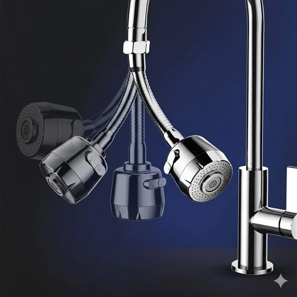 360° Flexible Anti-Splash Water-Saving Tap Filter for Kitchens