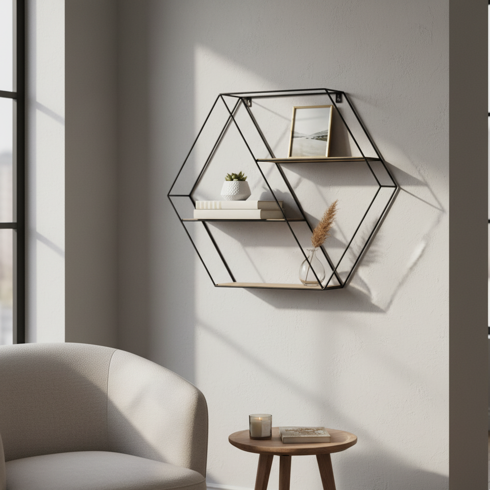 Shelves Versa Black Wood