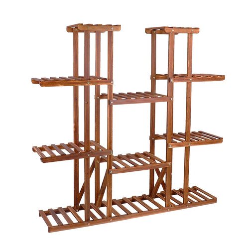 Wooden Plant Shelf Flower Pot Stand Indoor Outdoor Multi-Tier Plant